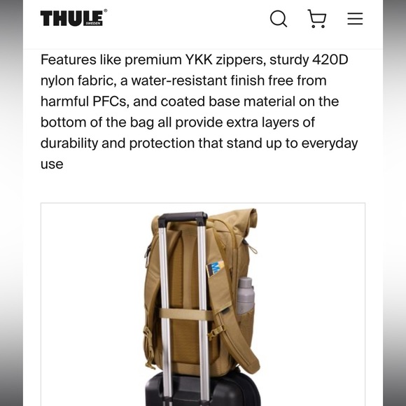 Thule Paramount
laptop backpack 24L Nutria brown - Picture 13 of 15